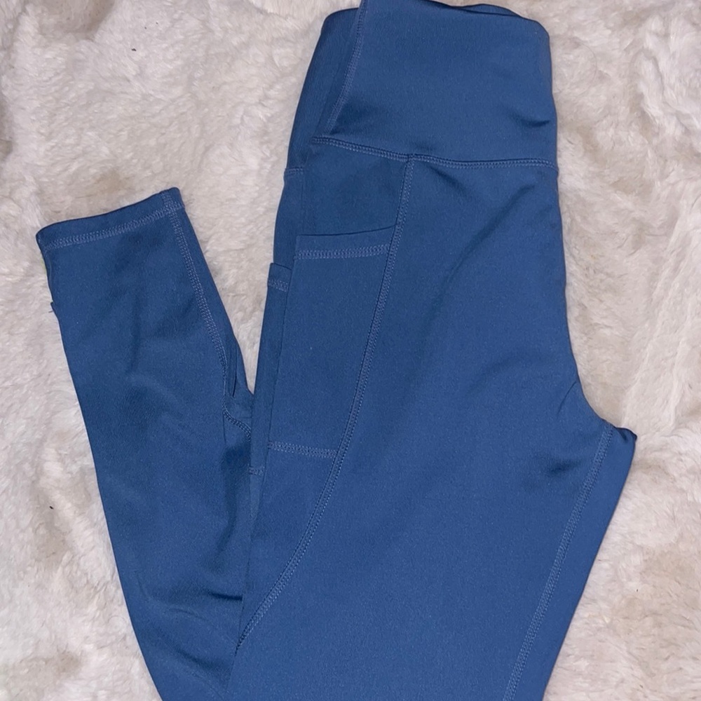 Blue Leggings With pockets